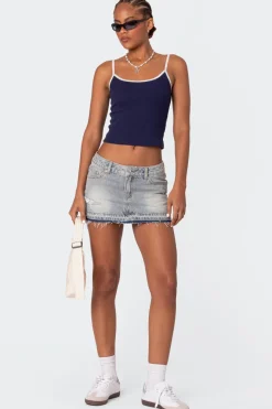Franky Ribbed Contrast Tank Top