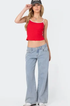 Franky Ribbed Contrast Tank Top
