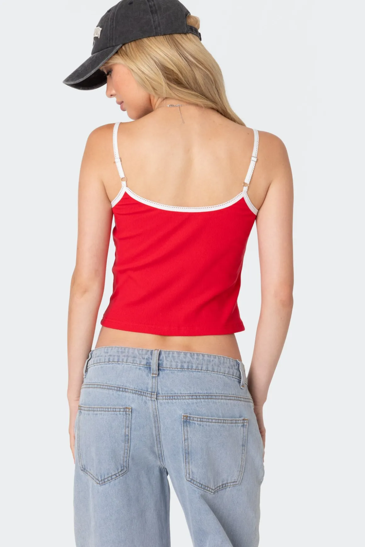 Franky Ribbed Contrast Tank Top