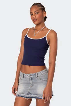 Franky Ribbed Contrast Tank Top