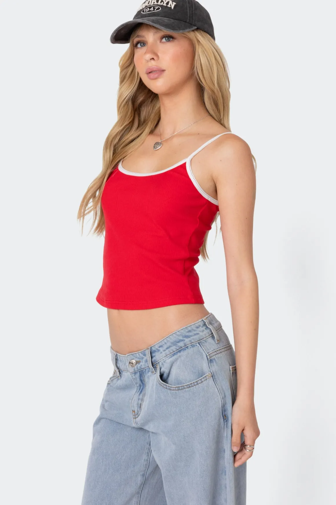 Franky Ribbed Contrast Tank Top