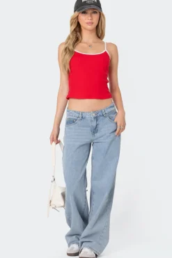 Franky Ribbed Contrast Tank Top