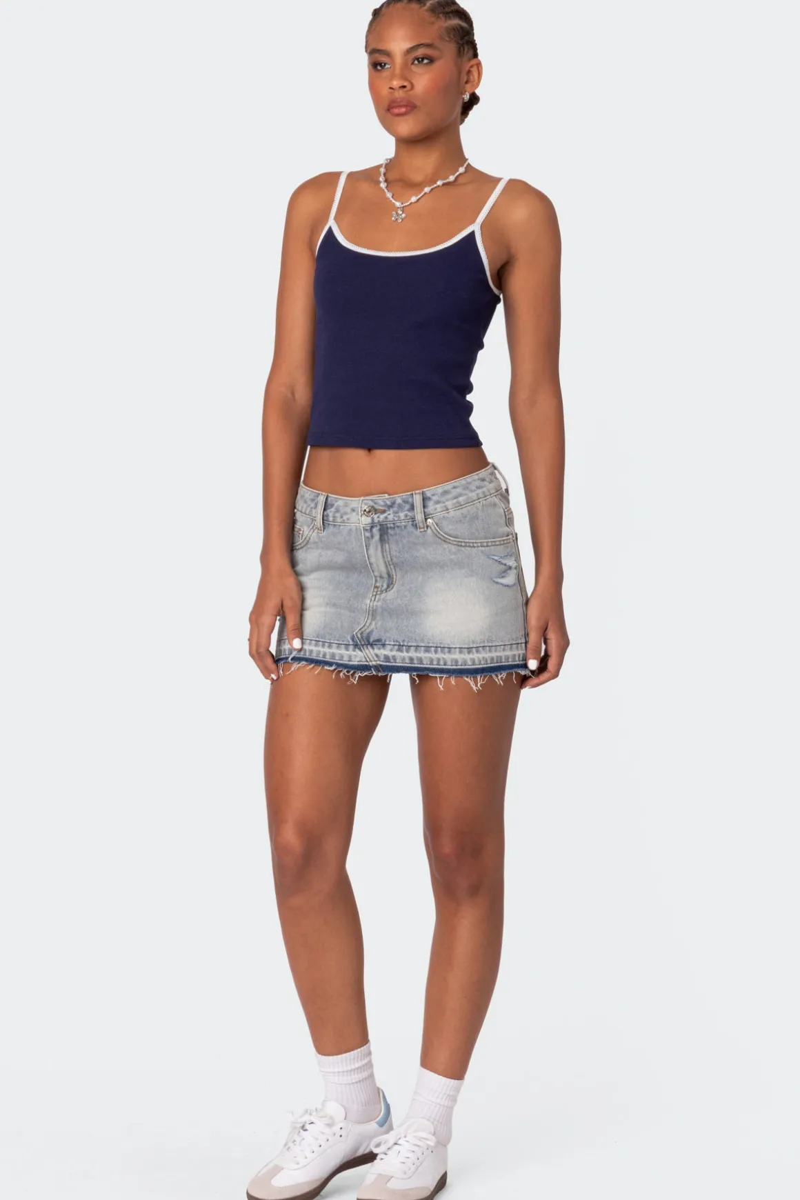 Franky Ribbed Contrast Tank Top
