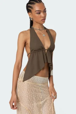 Freda Open Back Chiffon Top