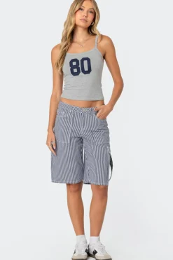 Friday Striped Low Rise Cargo Shorts