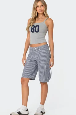 Friday Striped Low Rise Cargo Shorts
