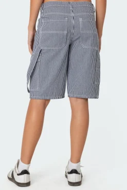 Friday Striped Low Rise Cargo Shorts