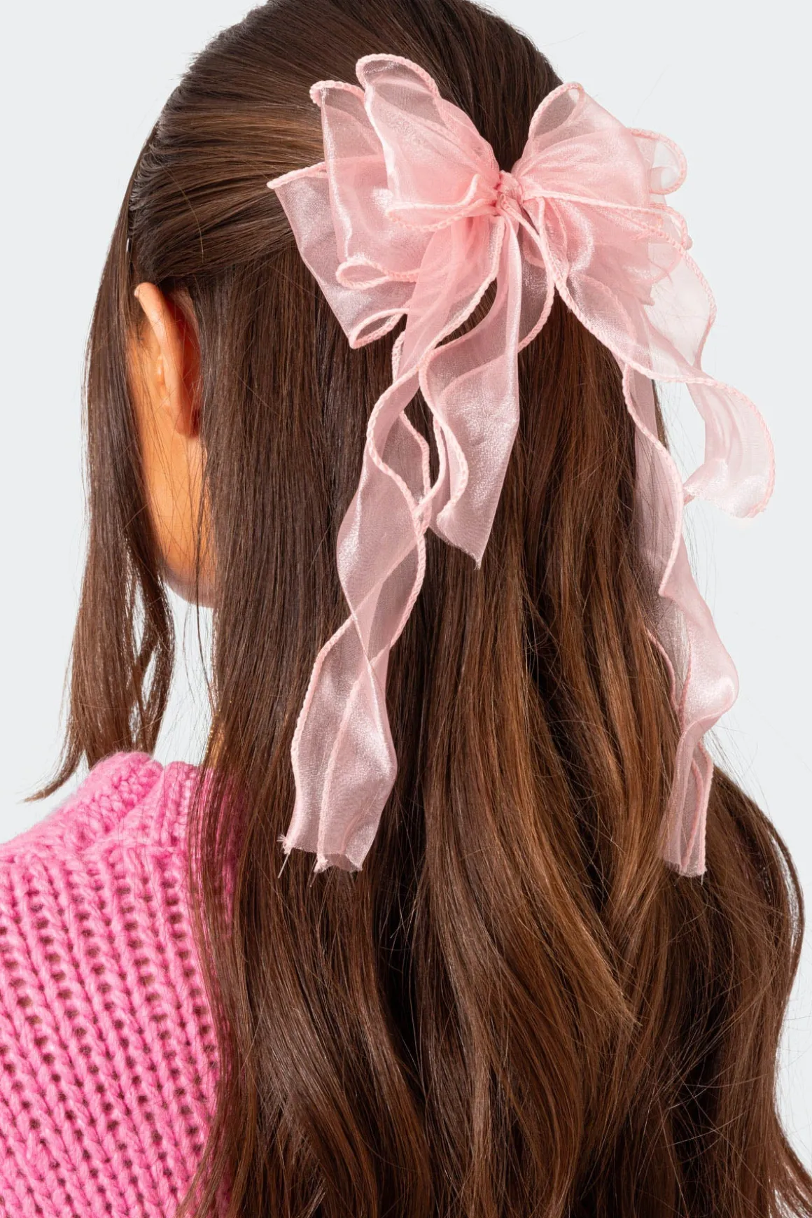 Frilled Bow Hair Clip