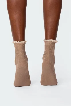 Frilled Pointelle Socks