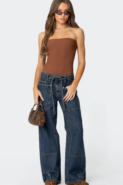 Funky Stitch Low Rise Jeans