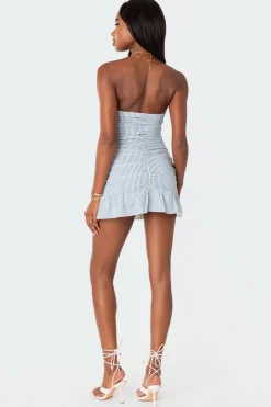 Gaia Gathered Mini Dress