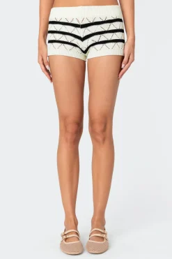 Galia Striped Knit Shorts