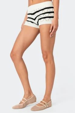 Galia Striped Knit Shorts