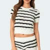 Galia Striped Knit Top