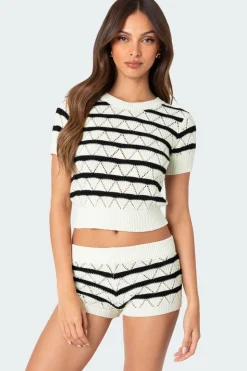 Galia Striped Knit Top