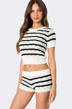 Galia Striped Knit Top