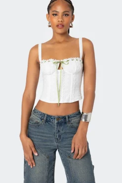 Garden Girl Ribbon Eyelet Corset