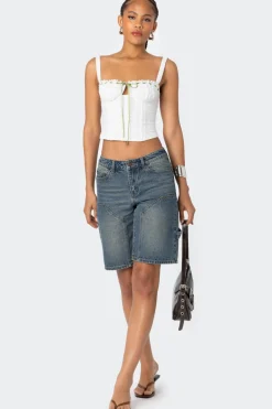 Garden Girl Ribbon Eyelet Corset