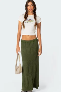 Garner Textured Knit Maxi Skirt