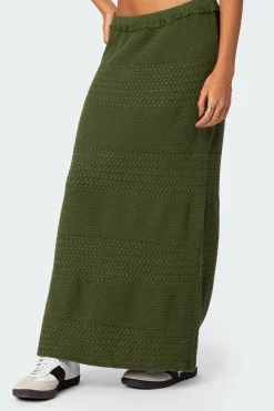 Garner Textured Knit Maxi Skirt