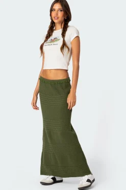 Garner Textured Knit Maxi Skirt