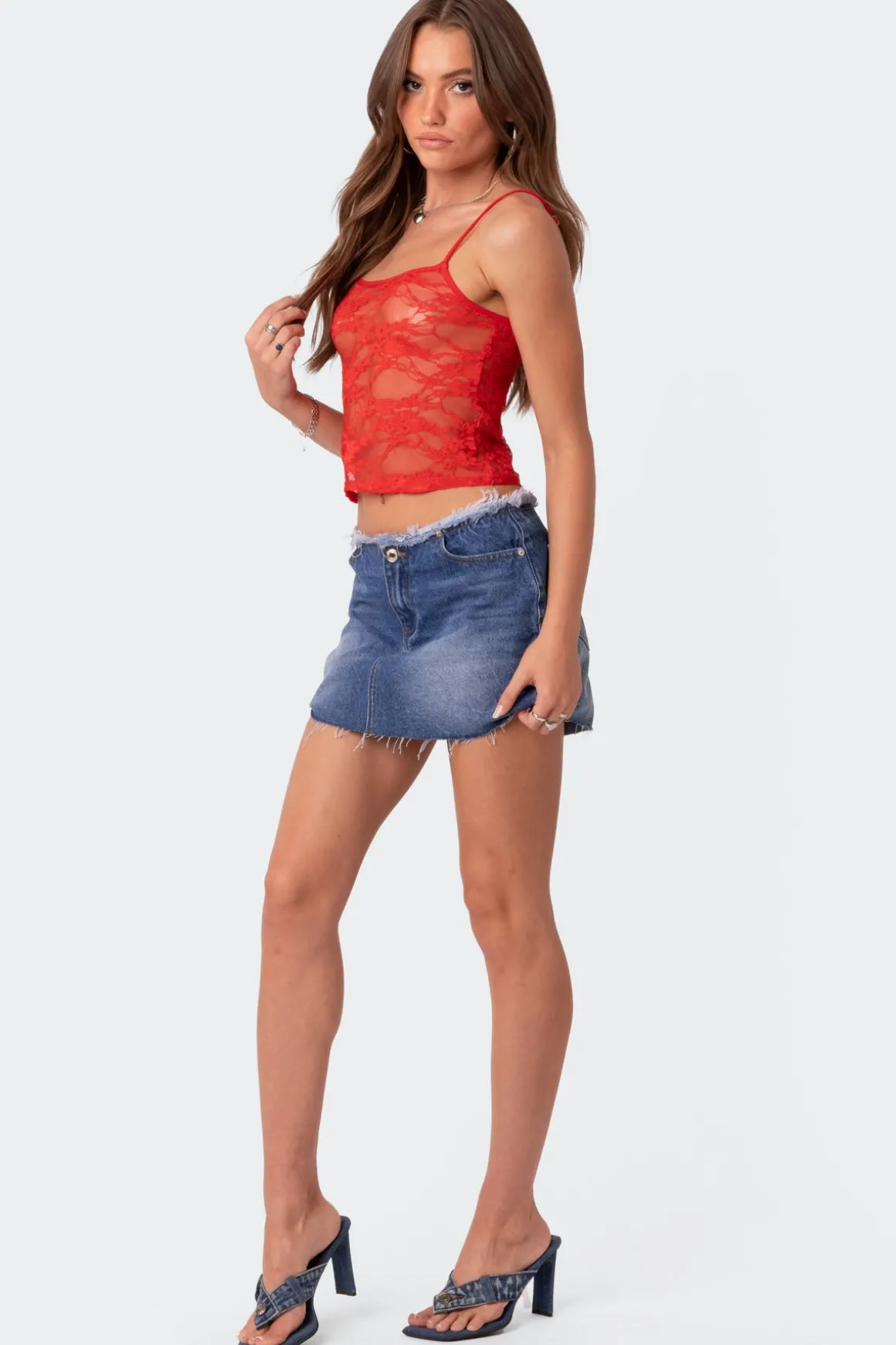 Gianna Sheer Lace Tank Top