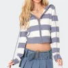 Ginger Knitted Zip Up Hoodie