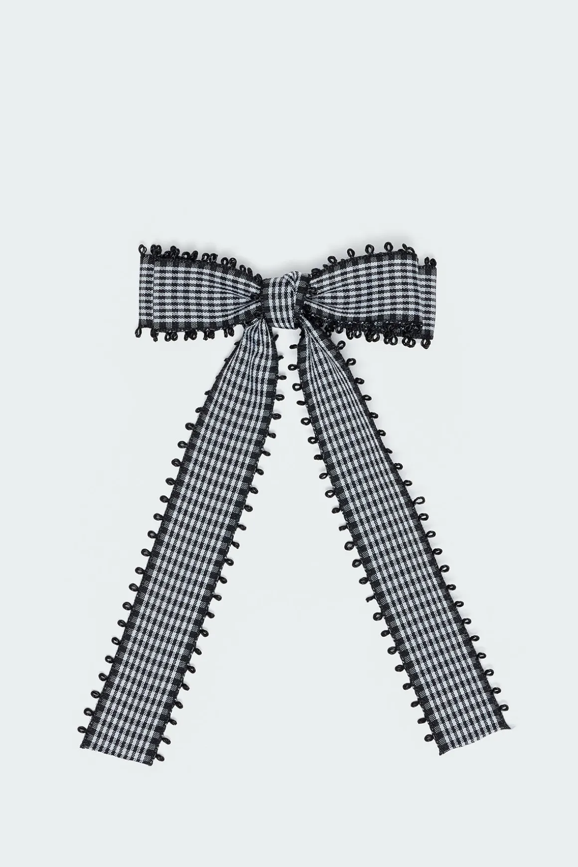 Gingham Bow Hair Clip