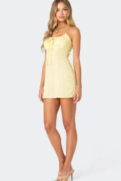 Gingham Bustier Mini Dress