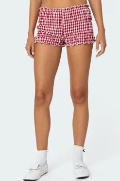 Gingham Scrunch Shorts