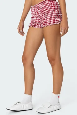 Gingham Scrunch Shorts