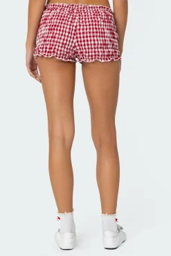 Gingham Scrunch Shorts