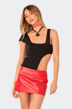 Ginny Asymmetric Cut Out Bodysuit