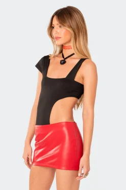 Ginny Asymmetric Cut Out Bodysuit