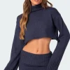Gino Cropped Turtle Neck Sweater
