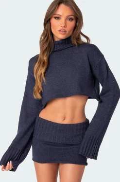 Gino Cropped Turtle Neck Sweater