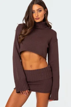 Gino Cropped Turtle Neck Sweater