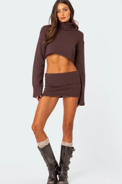 Gino Cropped Turtle Neck Sweater