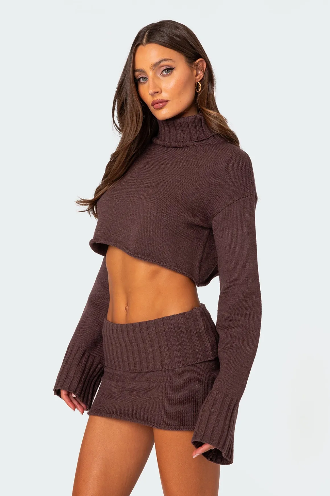 Gino Cropped Turtle Neck Sweater
