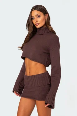 Gino Cropped Turtle Neck Sweater