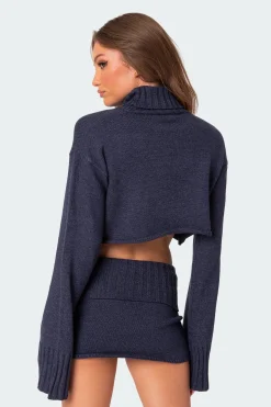 Gino Cropped Turtle Neck Sweater