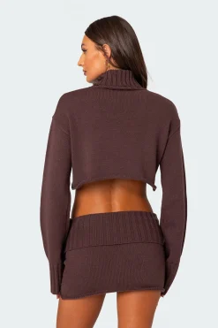 Gino Cropped Turtle Neck Sweater