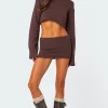 Gino Fold Over Knit Mini Skirt