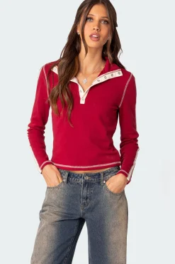 Gio Contrast Stitch Top