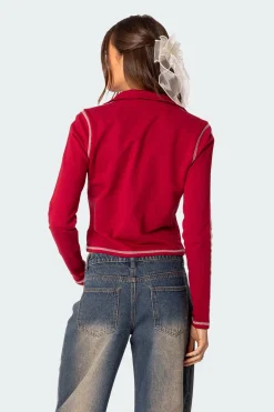 Gio Contrast Stitch Top
