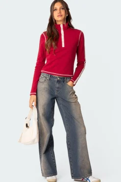 Gio Contrast Stitch Top