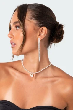 Glam Rhinestone Drop Earrings