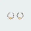 Golden Heart Hoop Earrings