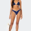 Golden Ruffle Edge Bikini Bottom