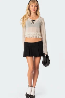 Grace Sheer Ruffle Chiffon Top